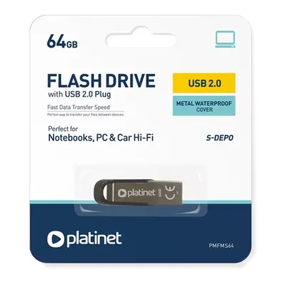 flash drive usb s-depo 64gb platinet