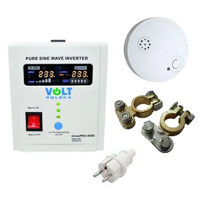 SET UPS VOLT Polska SInus PRO 800V A 500W Sursa tensiune centrala termica baterie externa 673ba0