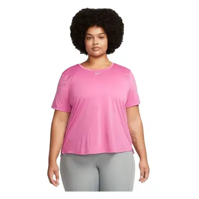 Nike ONE DF SS STD TOP PLUS W Tricou sport plus size damă, roz, mărime