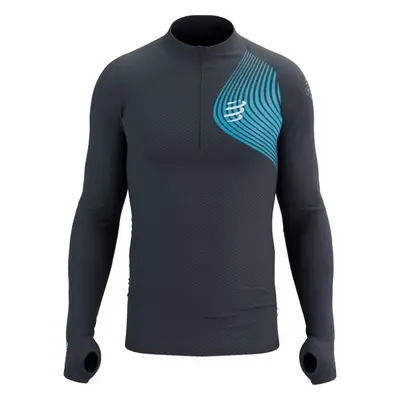 Compressport WINTER TRAIL POSTURAL LS TOP Tricou cu mâneci lungi, căptușit pentru alergare bărba