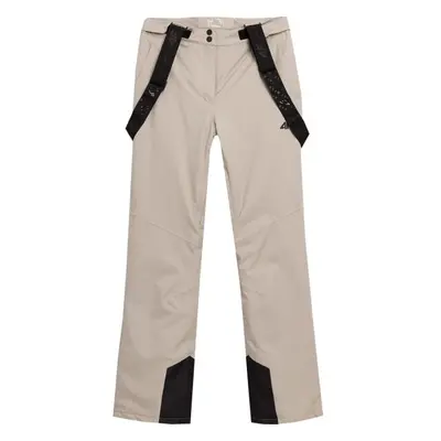 4F TROUSERS SKI Pantaloni de schi damă, bej, mărime