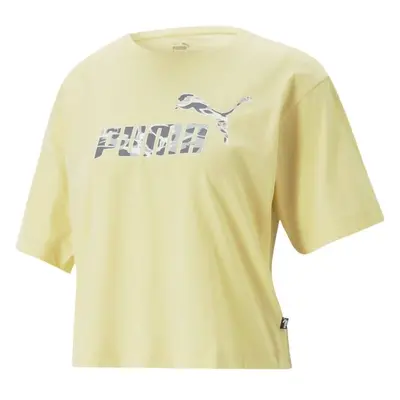 Puma SUMMER SPLASH GRAPHIC TEE Tricou de baschet femei, galben, mărime