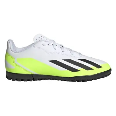 adidas X CRAZYFAST.4 TF J Ghete de fotbal copii, alb, mărime