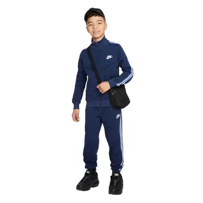 Nike NSW TRACKSUIT POLY TAPED FZ Trening pentru copii, albastru închis, mărime