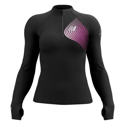 Compressport WINTER TRAIL POSTURAL LS TOP W Tricou de alergare femei, negru, mărime