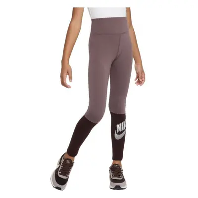 Nike NSW FAVORITES HW LEGGING DNC Colanți fete, maro, mărime