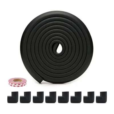 Banda protectie subtire extra lunga 5 m cu 8 coltare incluse, 2.3x0.9x500 cm, Negru