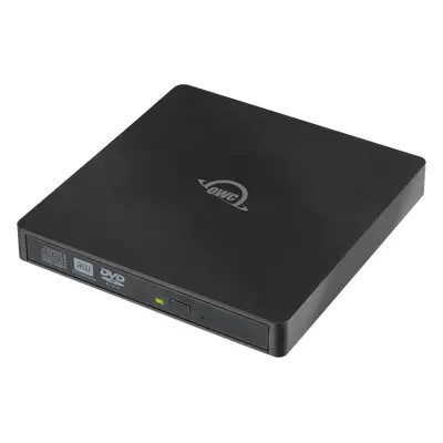 OWC Slim USB 3.2 Portable Tray-Loading 8X DVD DL+CD Reader/Writer Player w/ Mac Software Bundle