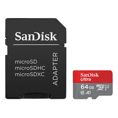 Memory card SanDisk ULTRA ANDROID microSDXC 64 GB 140MB/s A1 Cl.10 UHS-I + ADAPTER