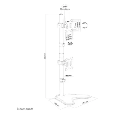 NM Screen TV Desk Clamp FullM x2 10"-32"