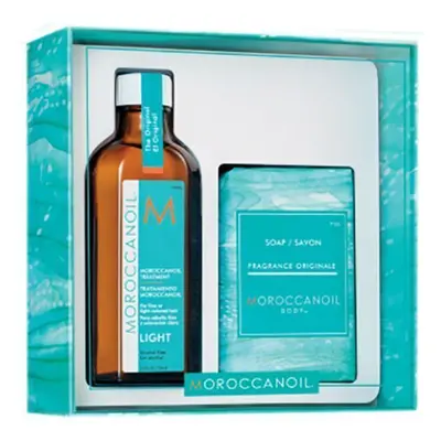 Set de par Moroccanoil Home&Away Light Tratament 100ml+Sapun 200g