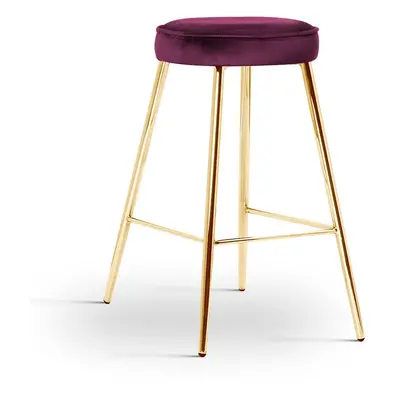 Scaun de bar Circo burgundy picioare gold - H68 cm