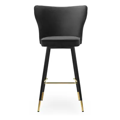 Scaun de bar Modena negru picioare negru/gold - H70 cm