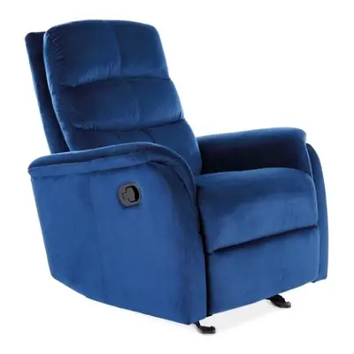 Fotoliu recliner tapitat Jowisz Velvet albastru - H102