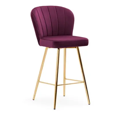 Scaun de bar Shelly burgundy gold - H107 cm