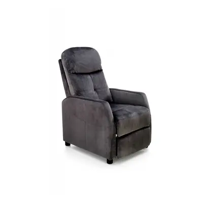 Fotoliu recliner Felipe 2 velvet negru H103 cm