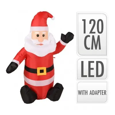 Moș Crăciun gonflabil cu LED, 120 cm