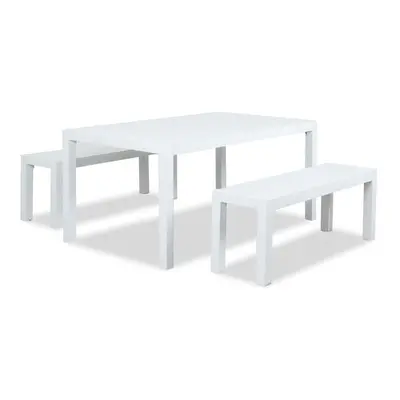 Set mobilier MATZO gradina/terasa, 2 banchete si masa