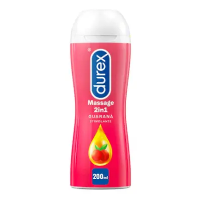 Durex Lubrifiant si Gel pentru Masaj 2 in 1 Stimulant cu Guarana 200 ml - editie Italia