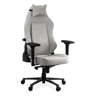 Scaun gaming textil cu cotiere 4D si suport lombar integrat OFF 297 gri