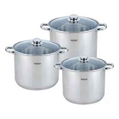 Set oale inox, 6 piese, Bohmann BH-3434, Capacitate 11.3L, 13.6L, 16.3L