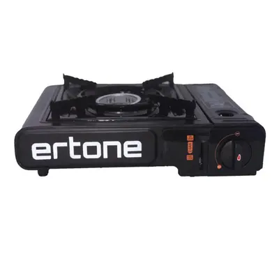 Aragaz portabil camping Ertone MN231NG, 2.2 kW, Aprindere piezo, Pentru butelie spary, Negru