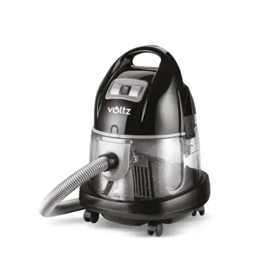 Aspirator cu filtrare prin apa si uscata Voltz V51001H, 2000W, 8L, Gri Negru