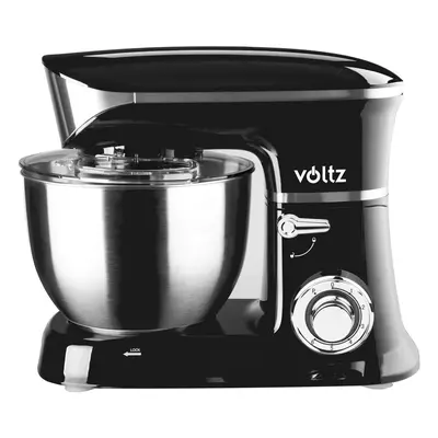 Mixer cu bol Voltz V51115B, 1900W, 6 viteze, Bol inox 6.5L, Tel Carlig Paleta Spatula, Negru