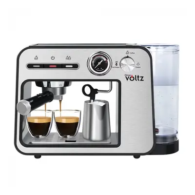 Espressor cafea Oliver Voltz, 1450W, 15 bar, 1L, Incalzire cesti, Oprire automata, Inox