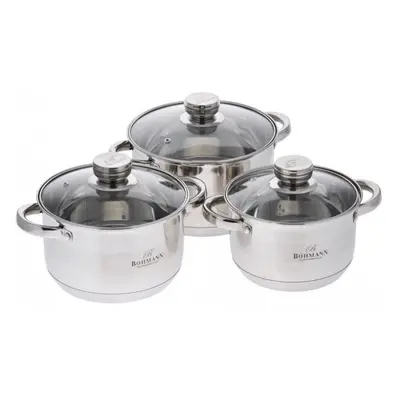 Set oale inox, 6 piese, Bohmann BH06-275, Capacitate 2.6L, 3.6L, 4.5L