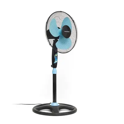 Ventilator cu picior InnovaGoods, 3 viteze, oscilant, unghi reglabil, 100-128cm