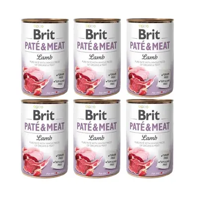 BRIT Pate&Meat lamb 6x400 g pate cu miel pentru caini