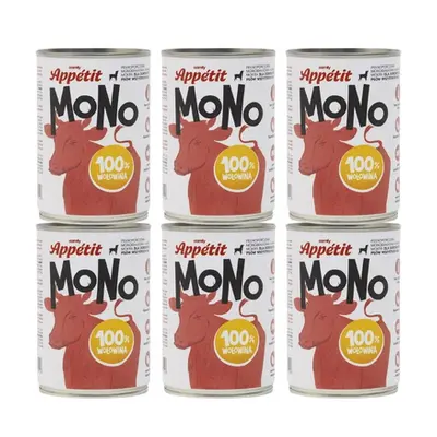 COMFY APPETIT MONO Mancare monoproteica cu vita 6x400 g pentru caini