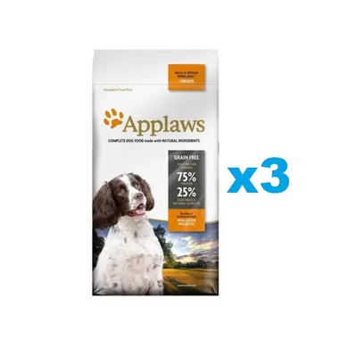 APPLAWS Adult Dog Small Medium Chicken 6 kg (3x2 kg) Mancare uscata caini talie mica si medie, c