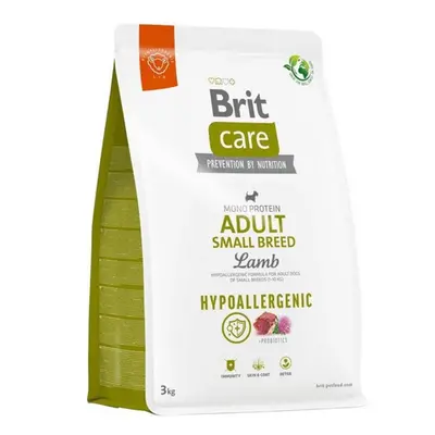 BRIT CARE Hypoallergenic Adult Small Breed Lamb 3 kg hrana caini adulti rasa mica, cu miel