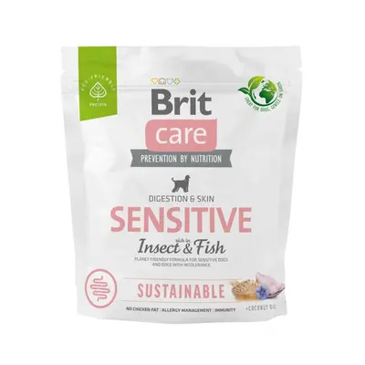 BRIT Care Sustainable Sensitive Insect & Fish hrana cu peste si insecte pentru caini adulti 1 kg