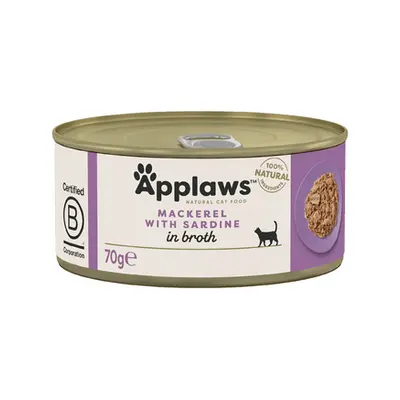 APPLAWS Conserva mancare pisici, cu macrou si sardine 70 g