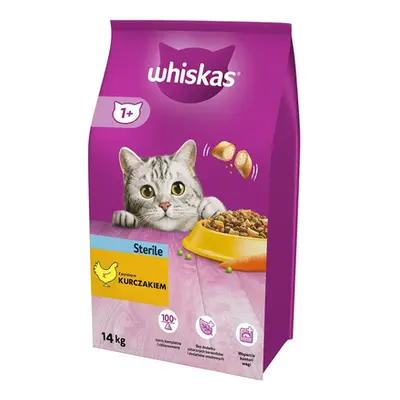 WHISKAS Sterile Adult hrana uscata pentru pisici sterilizate, cu pui 14 kg