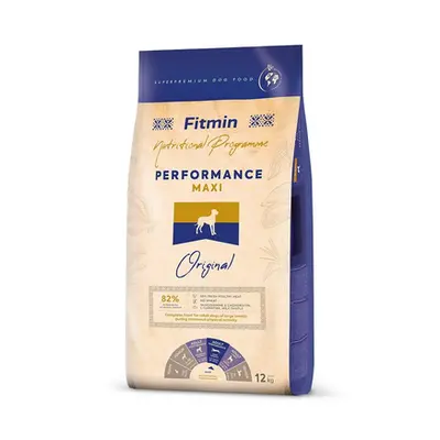 FITMIN dog maxi performance, Mancare pentru caini de talie mare foarte activi 12 kg