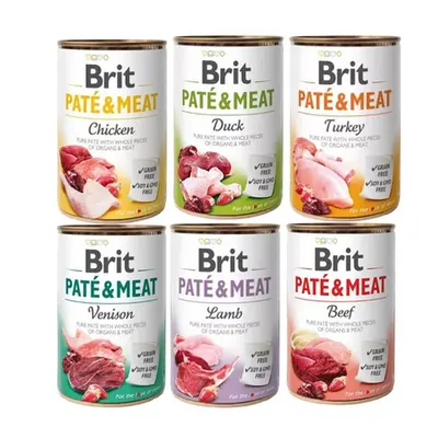 BRIT Pate&Meat Mix conserve 6x400 g pate pentru caini, hrana umeda