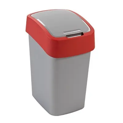 CURVER Cos de gunoi "FLIP BIN" 9 L argintiu / rosu