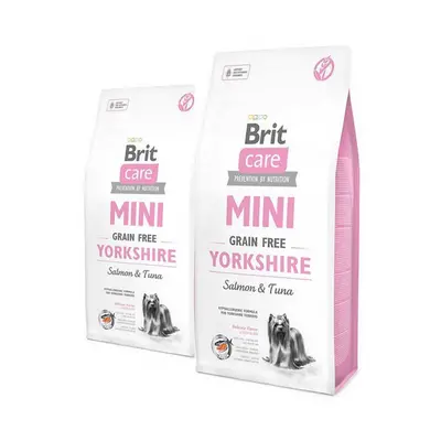 BRIT Care Grain Free Mini Yorkshire hrana uscata caini adulti talie mica, somon si ton 14 kg (2 