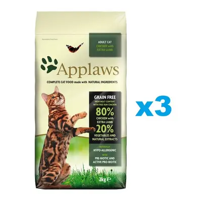 APPLAWS Cat Adult Chicken and Lamb 6 kg (3x2 kg) Mancare pisica, cu pui si miel