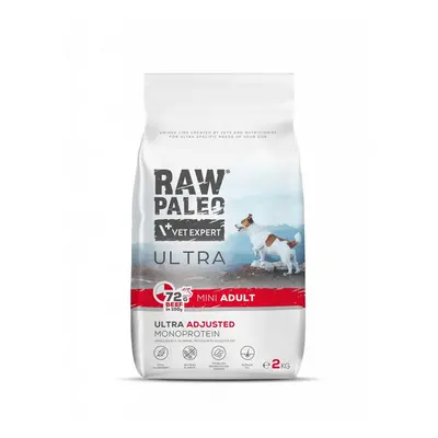 RAW PALEO Ultra Beef Mini Adult 2kg Mancare uscata caini adulti talie mica, cu vita