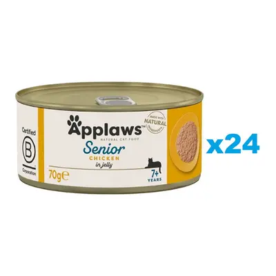 APPLAWS Cat Senior Chicken in Jelly Conserve mancare pisica senioara, cu pui in aspic 24x70 g