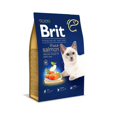 BRIT Cat Premium by Nature Adult salmon Hrana uscata pentru pisici adulte, cu somon 8 kg