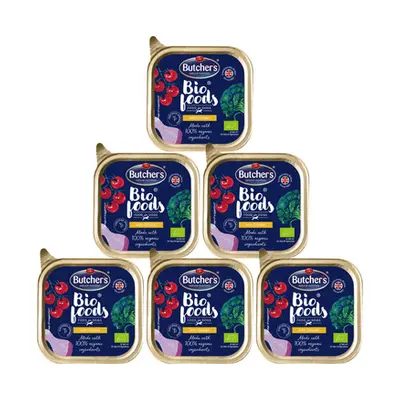 BUTCHER'S BIO foods Mancare umeda pentru caini 6 x 150 g pate cu pui