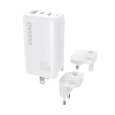 Dudao A7PRO 3in1 GaN incarcator USB / 2x USB-C QC PD 65W, alb