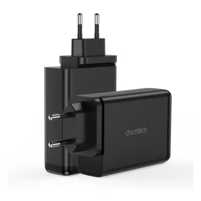 Choetech GaN incarcator 2x USB-C / 2x USB 140W, negru