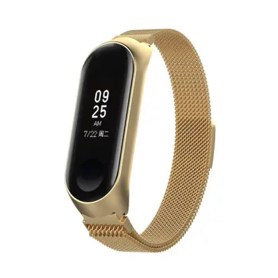 BStrap Milanese (Small) curea pentru Xiaomi Mi Band 3/4, gold